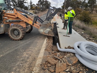 Pavement works, Invergowrie