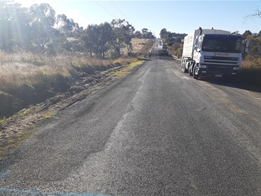 Heavy patches on Kingstown Road using contractor Stabilcorp