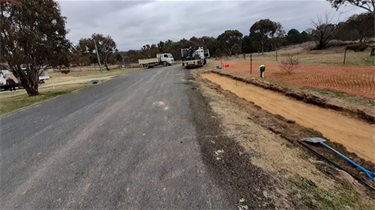 Compacted track prepared ready for machine casting of kerb and gutter.png