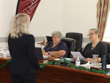 L- R General Manager Kate Jessep Cr Petrov Burrows