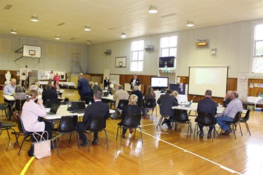 Uralla Memorial Hall was turned into a workshop space for the Joint Council Forum on Friday