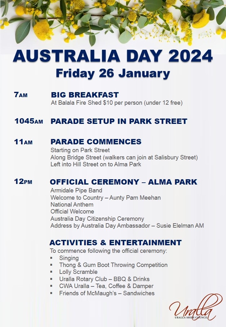 Australia Day 2025 Uralla Shire Council