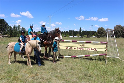 Show jump and pony club members