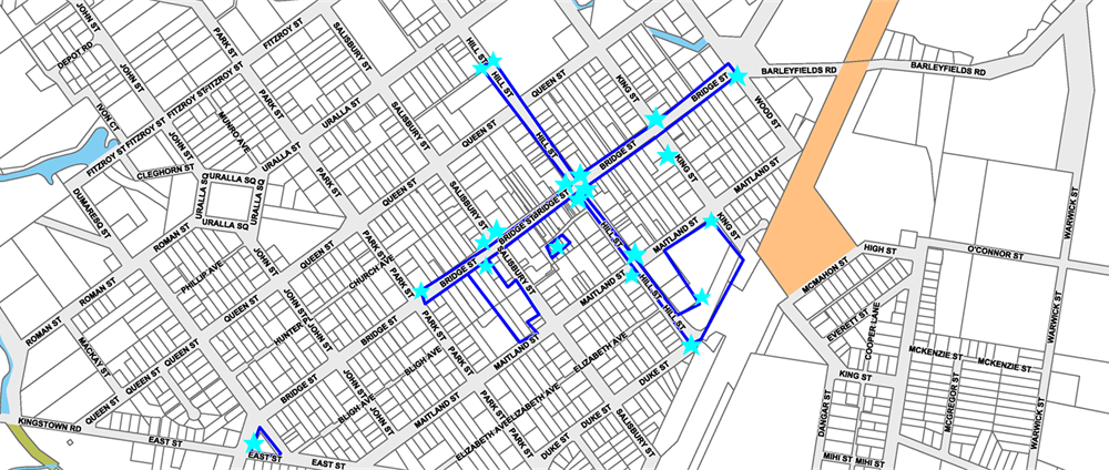 Alcohol Free zone sign location - Uralla - updated map.png