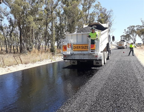 Sealing Bingara Road, a major Council project